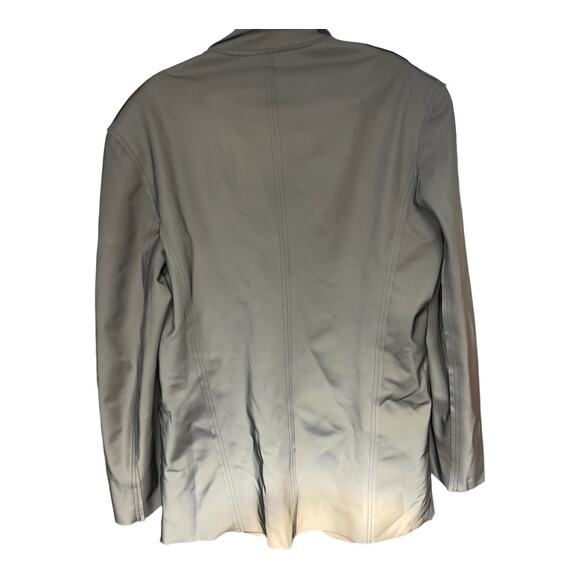 Norma Kamali Oversized Single Breasted Jacket Reflective Stretch Gray Size M/38 - Picture 11 of 14